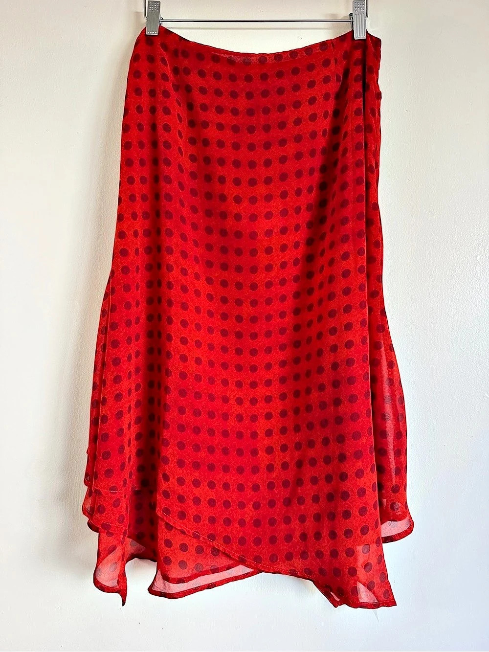 MORE TO COME Landry Midi Skirt Red & Purple
